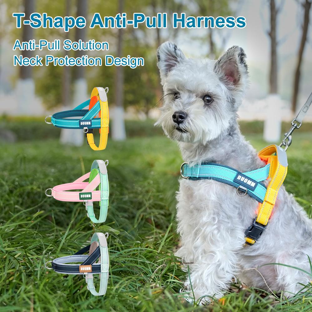 Saddle-Style Dog Harness with Handle Reflective Puppy Anti-Pull Adjustable Small Medium Dog Walking Outdoor Hiking Pet Harness