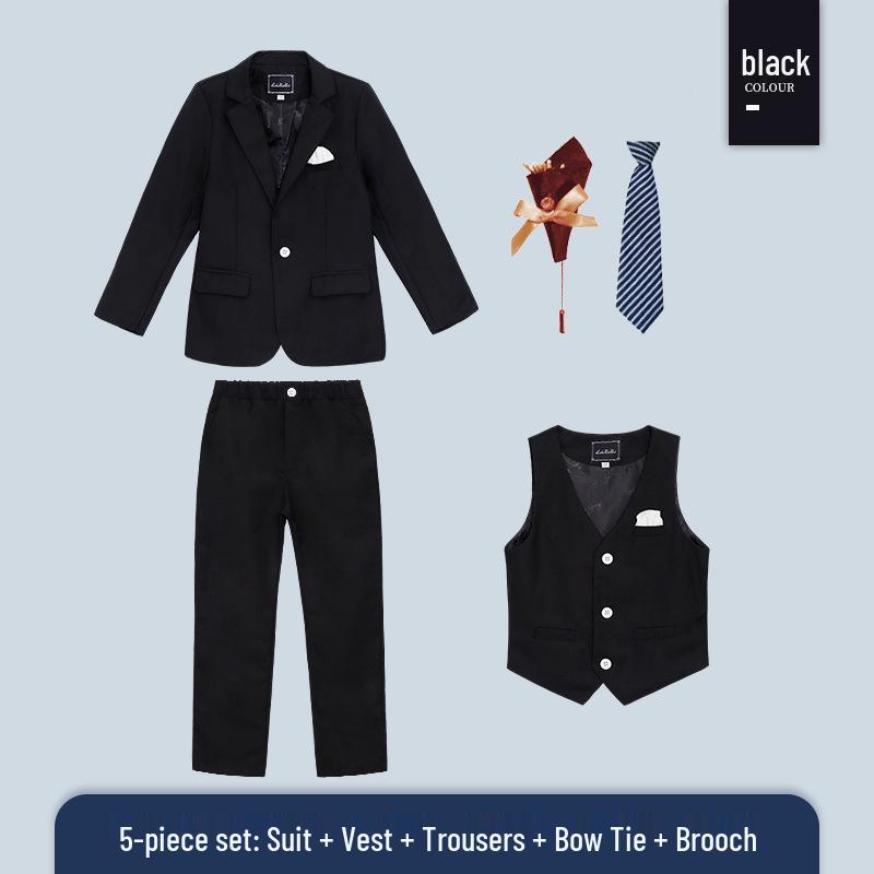 

Костюм-тройка для мальчиков в британском стиле на осень/зиму для полных детей - Идеально для речей и выступлений 160cm, for 100-115 jin