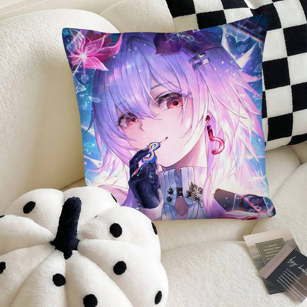 Evernight Niedliches Mädchen Honkai Star Rail Kissenbezug Quadratisches Kissen Schlafzimmer Sofa Freizeit Komfort Kissen Auto Heimdekoration