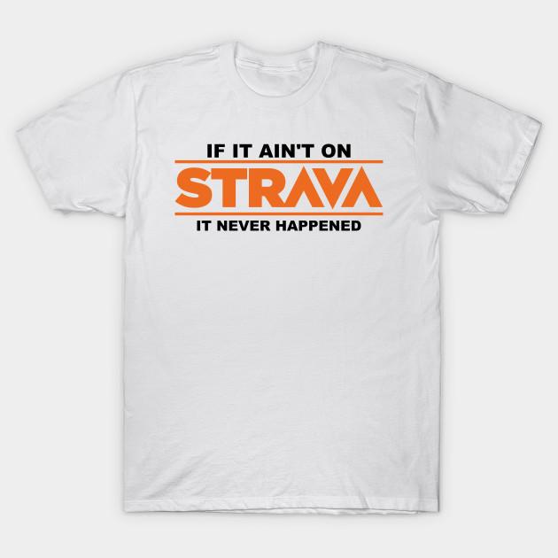 Men Black Print T-shirt If It Ain T On Strava It Never Happened No-Cut Transfer Paper Print Cotton Tshirt 3XL белый