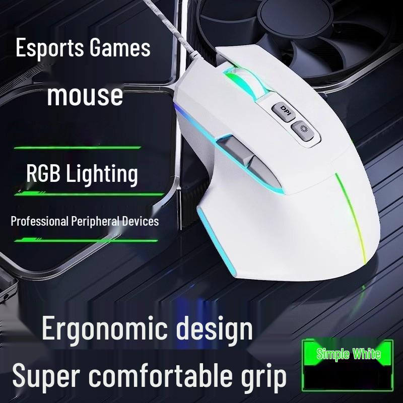New Wired Luminous Gaming Mouse - No Double-Click Issue, Compatible with Desktop & Laptop