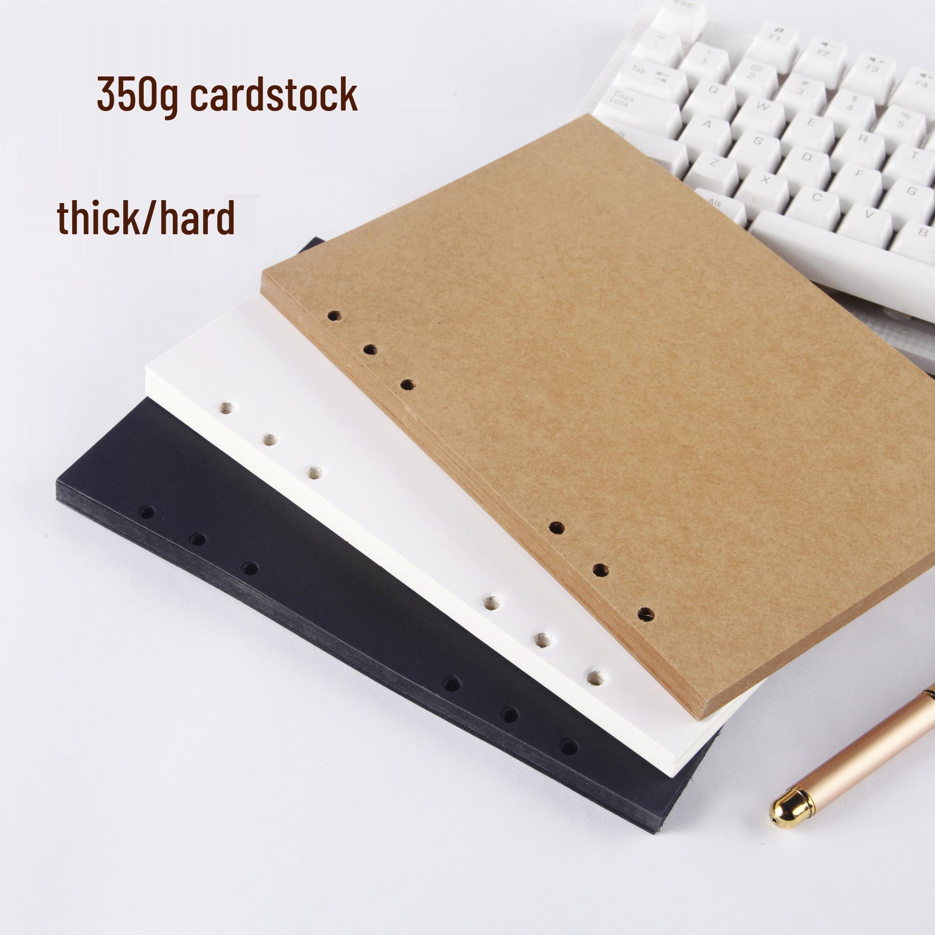 

Ручной Крафт-Бумажный Журнал Формата А4/А5 с Белой/Черной Картонной Обложкой и Кольцевым Переплетом для Рисования и Фотографии A6 Kraft Card 6-Hole (350g, 20 sheets)