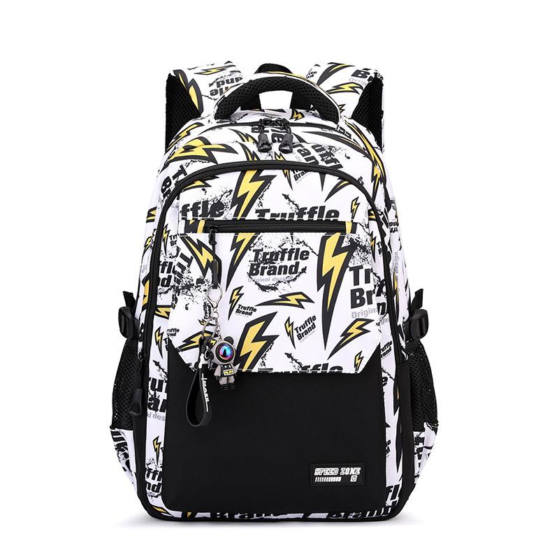 Schoolbag Contrasting Color Trend Backpack Simple Versatile Large Capacity Backpack Men's Premium School Bag Male College Student