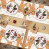 4/6/8/10pcs Christmas Cute Gingerbread Man Meal Mat Restaurant Kitchen Durable Table Mat Cup Mat Home Decoration