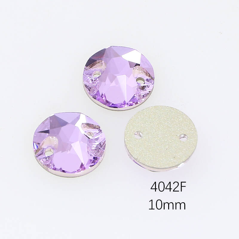 Dongzhou Crystals Luxury Quality Flatback Non-Hotfix Sew On Rhinestones Mix Shaped Violet Color DIY Garment Sewing Accessories