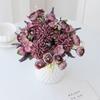 Ins Simulation Rose Wedding Hand Bouquet Wedding Photography Props Hand Notes Fake Flowers Home Decoration Simulation Silk Flowers