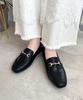 [Jumpable Pumps] Square Toe Loafers with Bit Motifs / R-3210