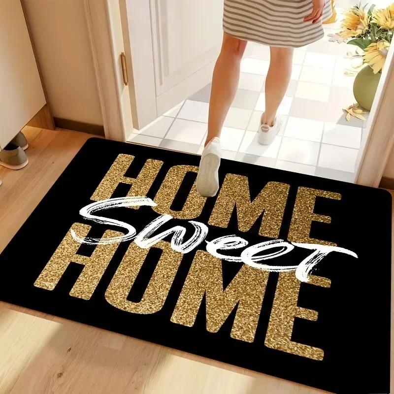 1PC Flowers Pattern Home Door Mats Kitchen Rugs Non-Slip Pop Design Bathroom Rugs Bath Mat Carpet for Home Sink Laundry Decor