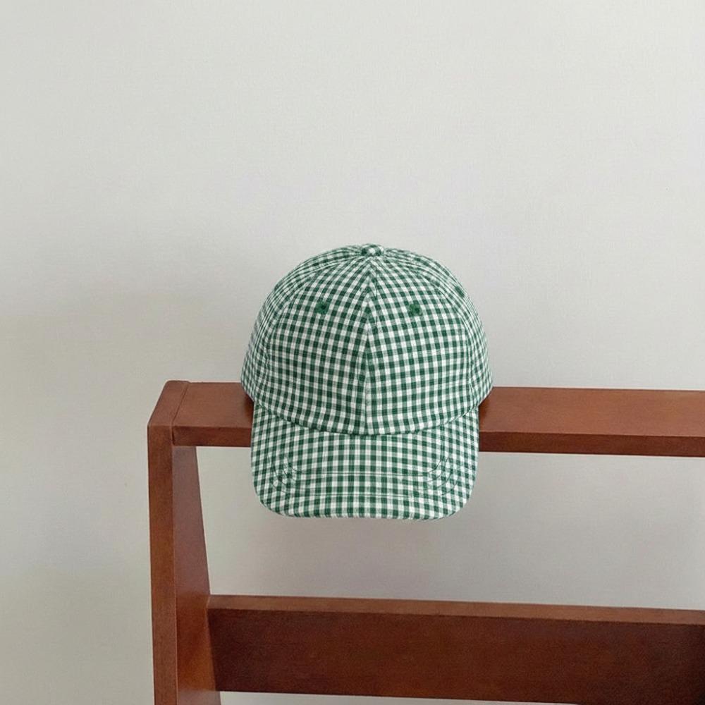 Karomuster Sommerhut Sonnenschutz Atmungsaktiver Sonnenhut Verstellbar Leicht Kinder Baseballkappe Outdoor Strand Reise gray