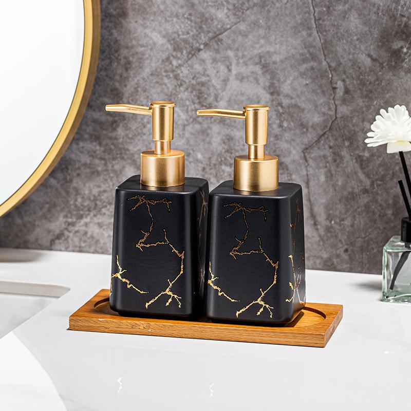 Portable Soap Dispensers Lotion press empty bottle Home luxury ceramic hand sanitizer bottle Bottled shower gel for hotels