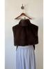 Autumn/Winter Mink Fur High Collar Sleeveless Vest Shawl 