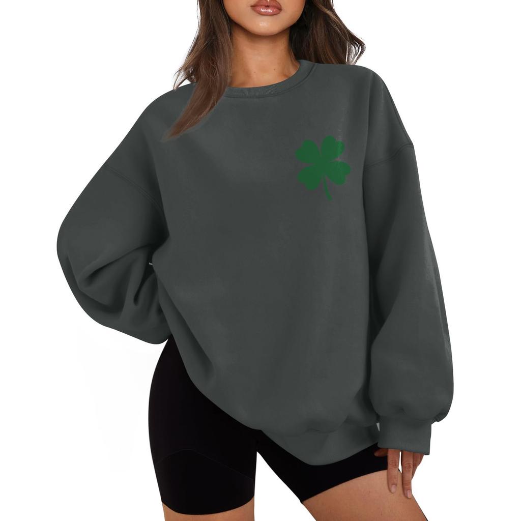 Women's Casual Fashion Long Sleeve Round Neck Sweatshirt Top