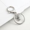Zinc Alloy Keychain Set: Metal Lobster Clasp, 8-Shaped Ring, 4-Section Chain Ring Clasp