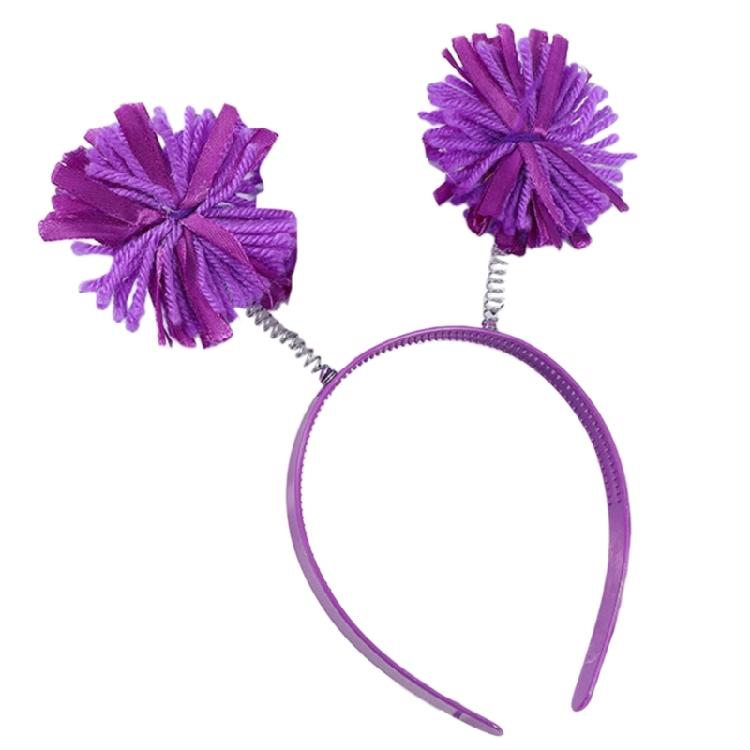 Festive Headband Perfect for Masquerade Parties Cute Pompoms Dress Up Supplies