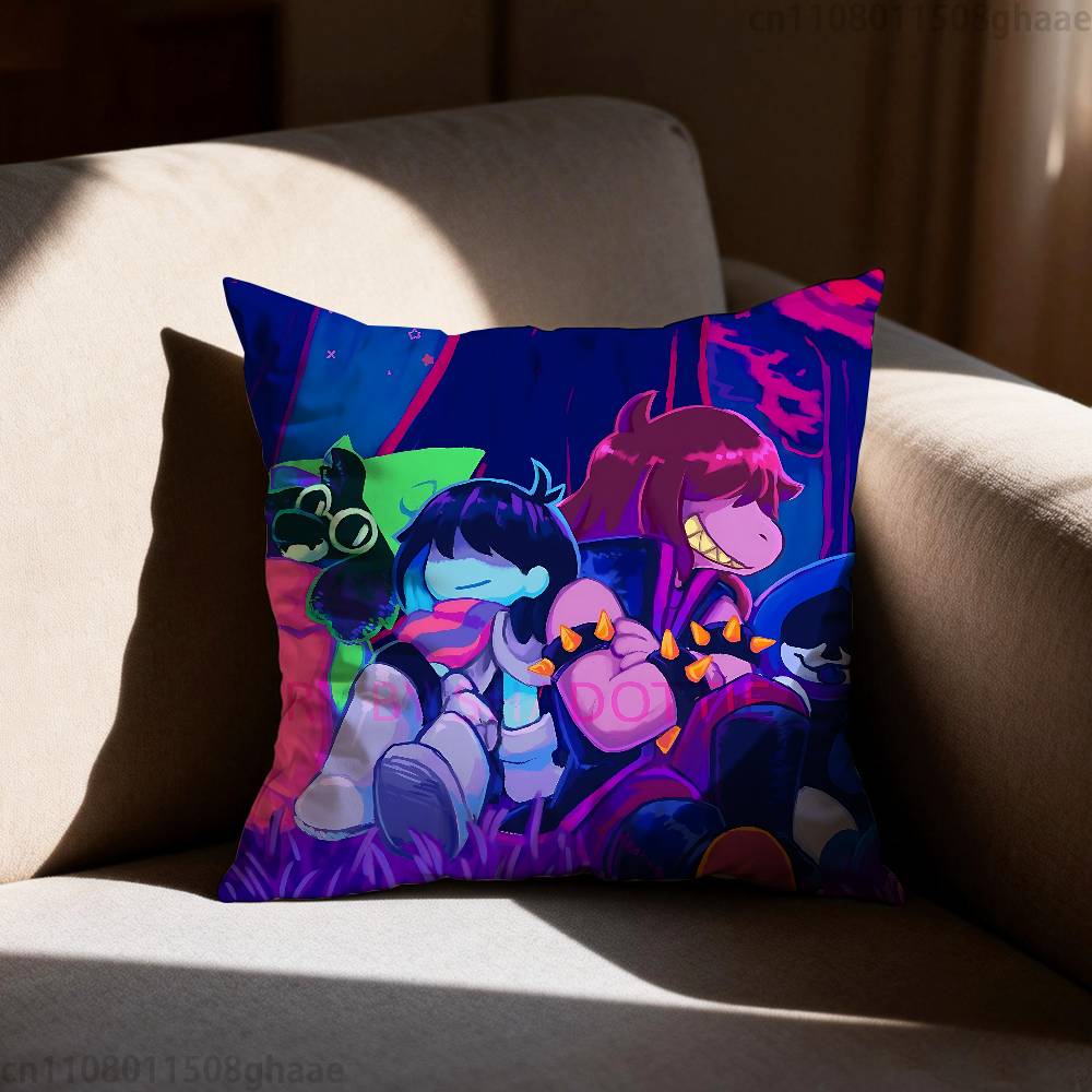 Deltarune Ralsei Game Pillow Case Antidustmite Pillowcase Invisible zipper silky short plush Sofa cushion cover