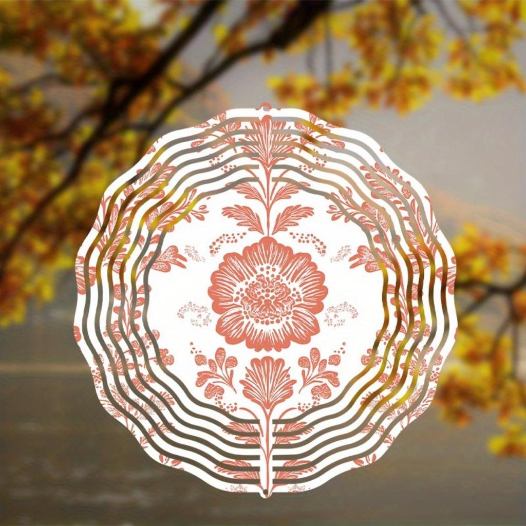 10 Zoll Blumen-Windspiel für Außengartendekor, drehendes Hänge-Windspiel mit 360°-Haken, künstlerisches Design, perfektes Geschenk für Frühling und Sommer