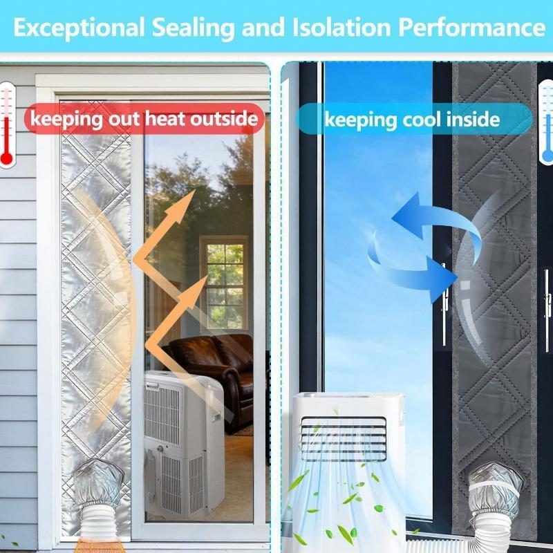 Air Conditioner Window Seal Kit Padded Silver Coated UV Resistant Portable Easy Installation for Household AC Units