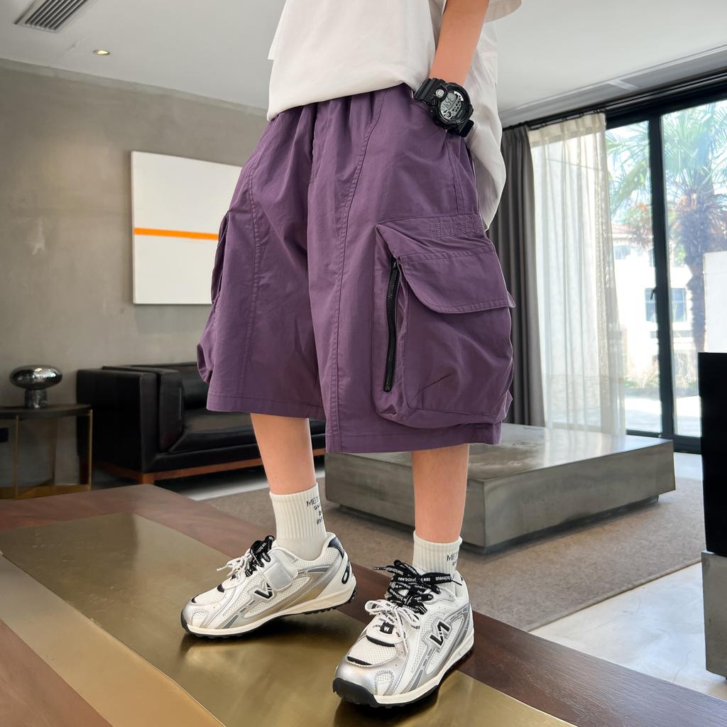 Boys' shorts summer thin 2026 new style big boys' summer clothes boys' casual loose children's workwear five quarter pants