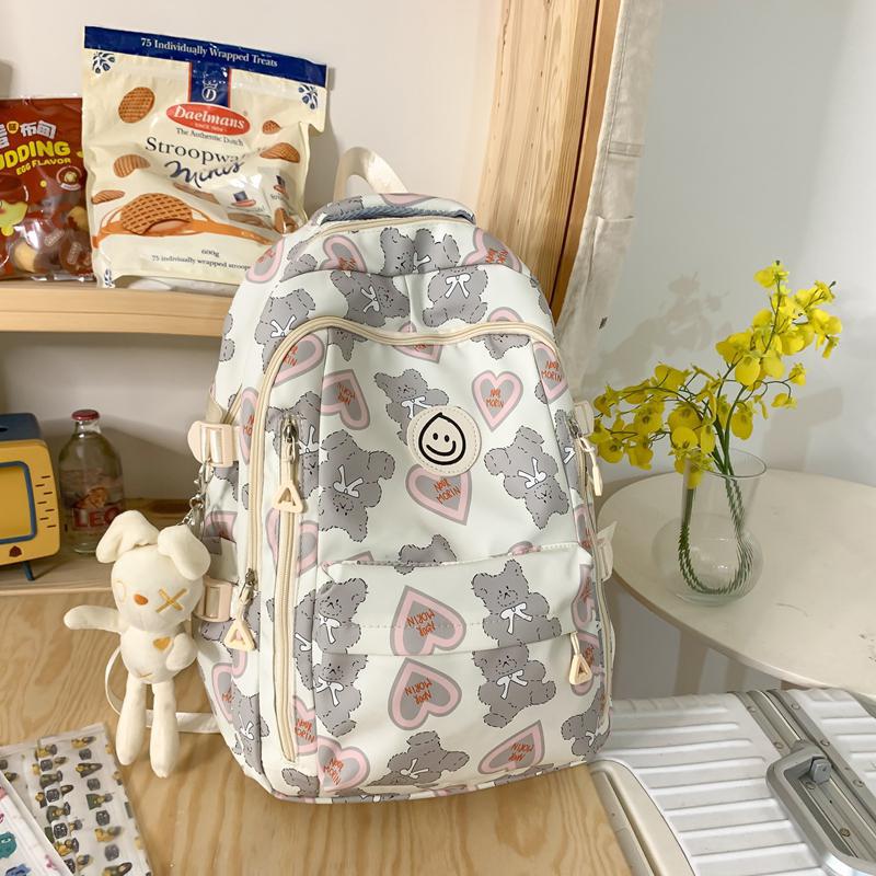 Schoolbag Schoolbag for Female Junior High School Students Large Capacity Middle School Students Graffiti Girl Backpack for College Students
