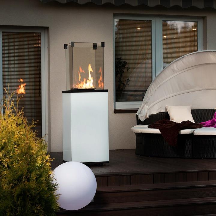 Patio Gas Heater Patio Slim Steel White Manual 8,2 kW