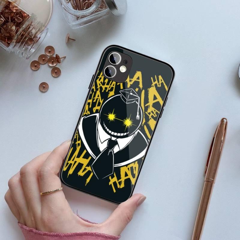 Assassination Classroom Phone Case For IPhone 14 13 12 11 XS X 8 7 6 Plus Mini Pro Max SE 2022 Black PC TPU Glass Phone Cover