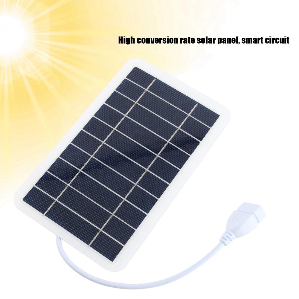 5V 2W Solar Panel High Efficiency Solar Cell Panel Durable USB Solar Charger Outdoor Use