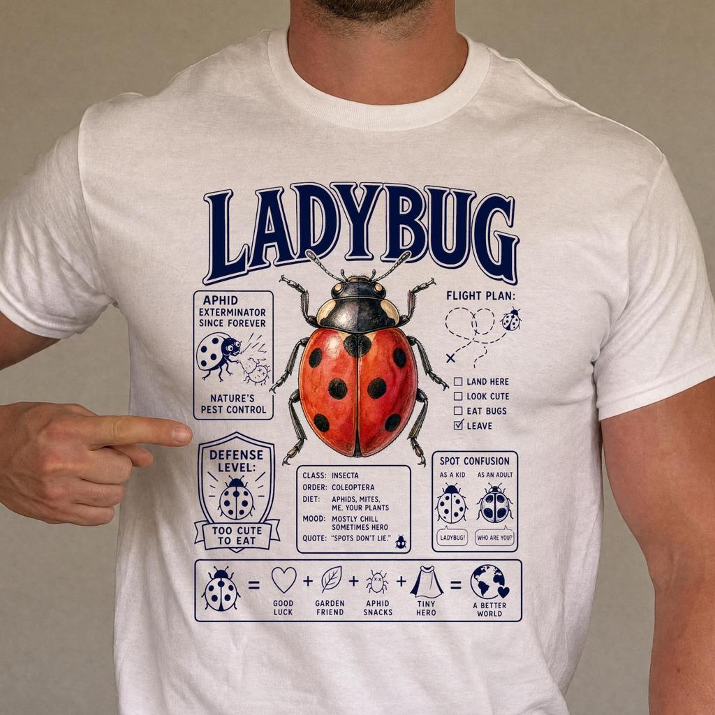 Funny Ladybug Shirt - Retro Outdoor Recreation Gift - Sarcastic Ladybug Clothing