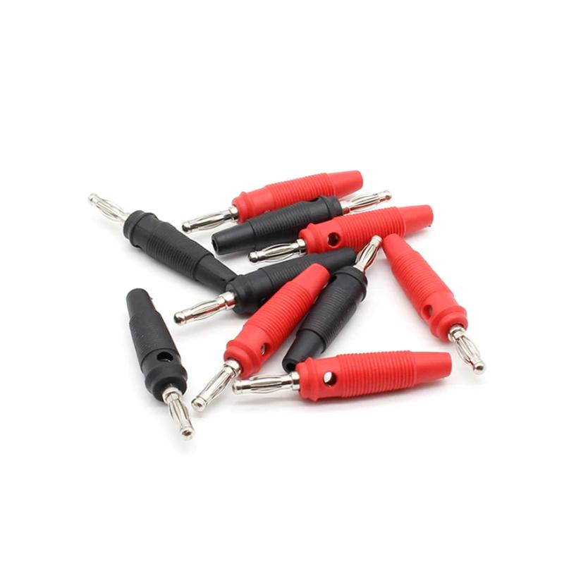 32A High Current Screw Type 4mm Male Stackable Banana Plug for Speaker Cable Adaptation Red and Black 4mm Solderless Banana Plug