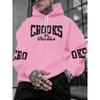 Men's Crooks & Castles Hooded with Iconic Print - Loose Fit Streetwear Hoodie, Slight Stretch Fabric, Machine Washable Winter