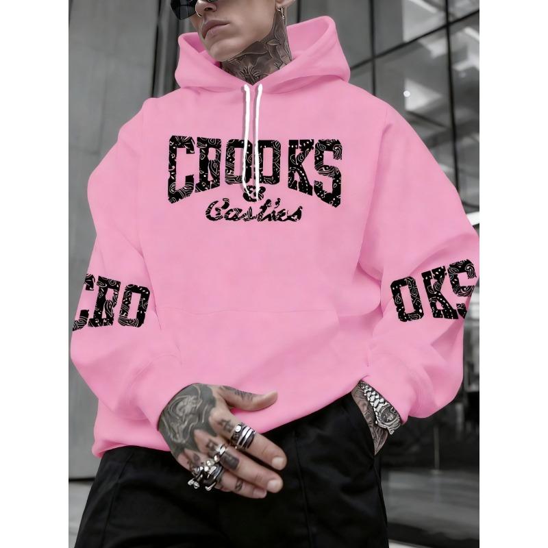 Men's Crooks & Castles Hooded with Iconic Print - Loose Fit Streetwear Hoodie, Slight Stretch Fabric, Machine Washable Winter