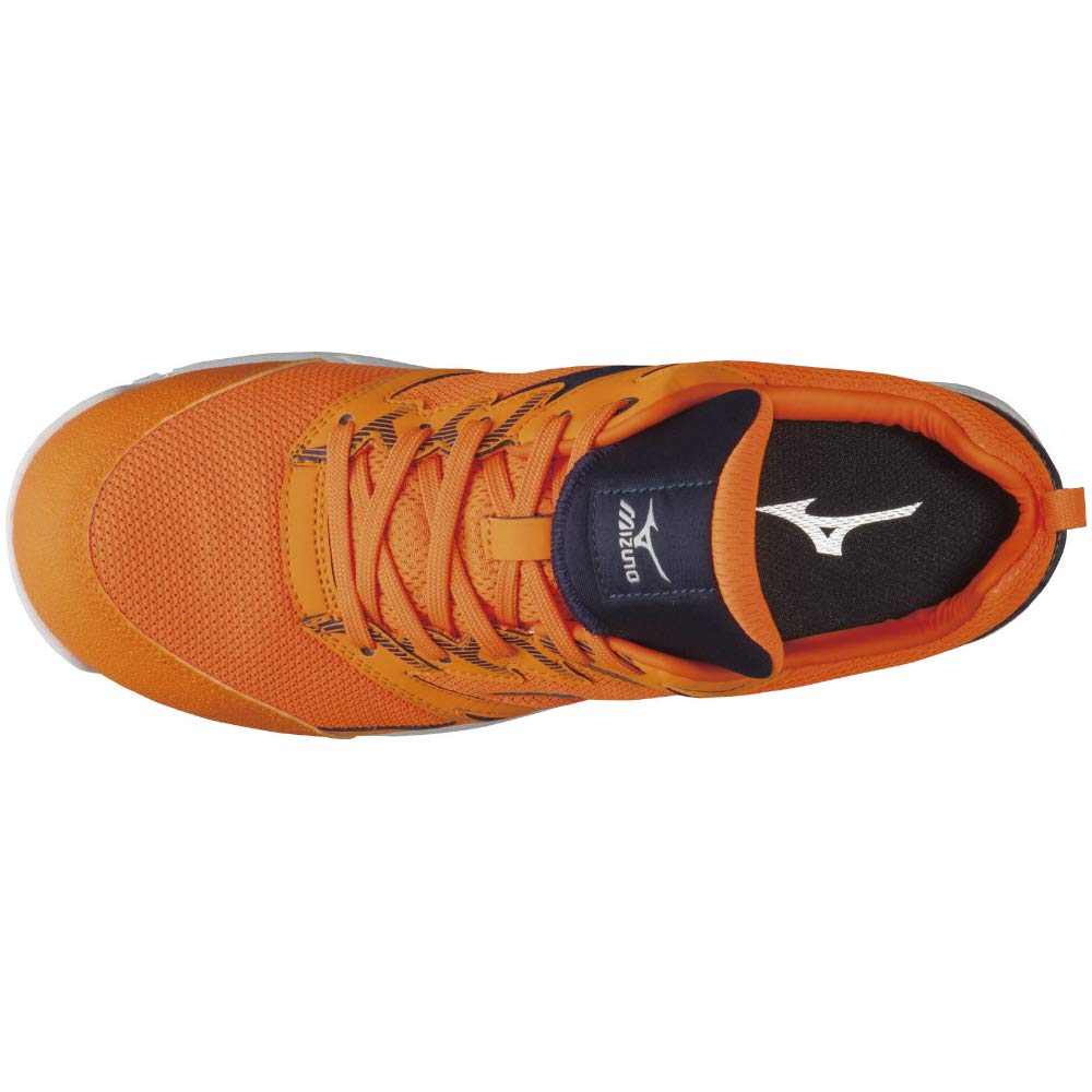 Mizuno VS Lightweight Safety JSAA Standard Work Orange X Silver X 25 3E All-Mighty Shoes, Lace-Up Mesh, Standard, (Type A), Navy, Cm,