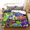 Colourful Street Graffiti 3D NEW Duvet Cover Pillowcase Bedding Set Adult Boy Girl Bedroom Decoration Children Double Large