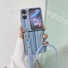 Applicable OPPO Find N2 Find diagonal strap denim mobile phone case lanyard anti-drop folding protective cover