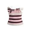 Strawberry Chocolate Contrast Color Strapless Cute Sleeveless Vest for Women