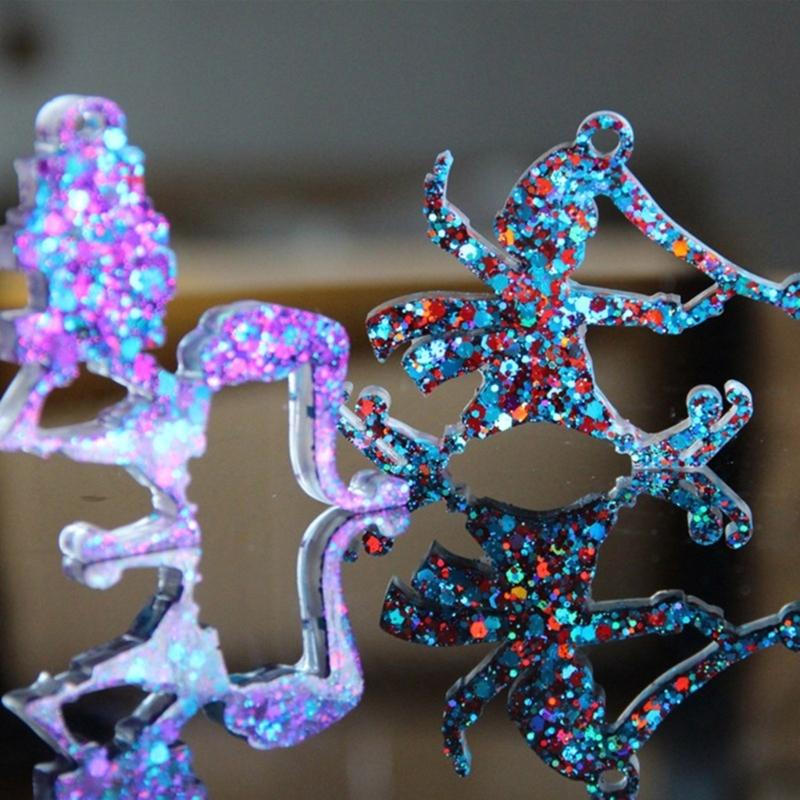 Silicone Elf Pendant Mold Easy Demolding Epoxy Mould For Handmade Jewelry Keychains Christmas Tree Ornaments