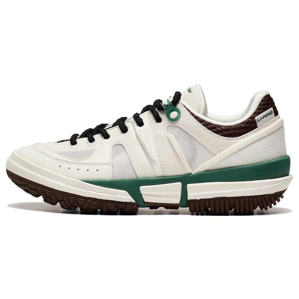 

LiNing Linchuan Lite Противоскользящие Износостойкие Низкие Повседневные Кроссовки Женские Экрю Земля Умбра 36