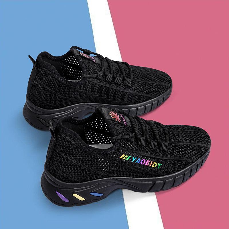 

Mesh women s shoes sports shoes female students ins platform spring new trend lightweight running casual dad shoes 40 чорний