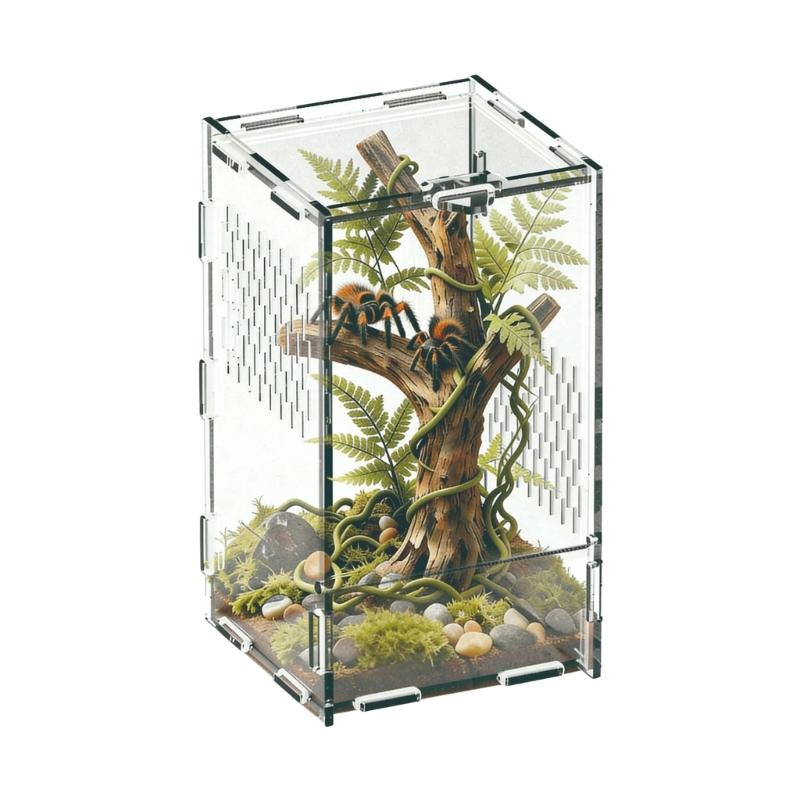 Amphibian Breeding Box Convenient Terrarium with Front Opening Door For Easy Maintenances Jumping Spiders Encloure