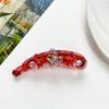 1pc Three petal grass banana clip, one word twist clip, temperament vertical clip, hair accessory, diamond studded hair clip