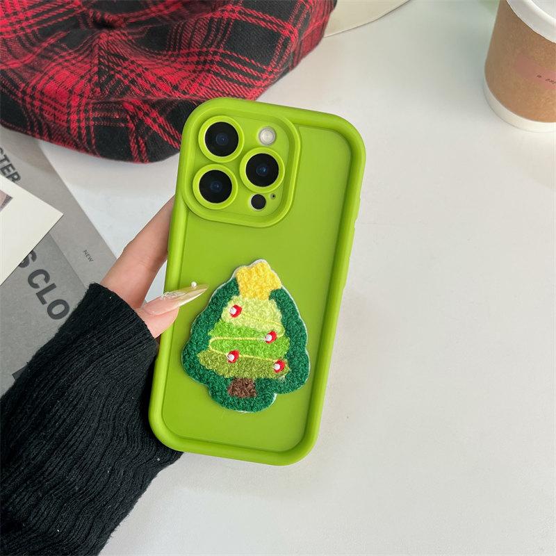 

Роскошный чехол для телефона с рождественским узором для iPhone 16 15 14 13 12 11 Pro Max Mini XR XS X 7 8 Plus Мягкая задняя крышка из ТПУ iPhone 8 зелёный