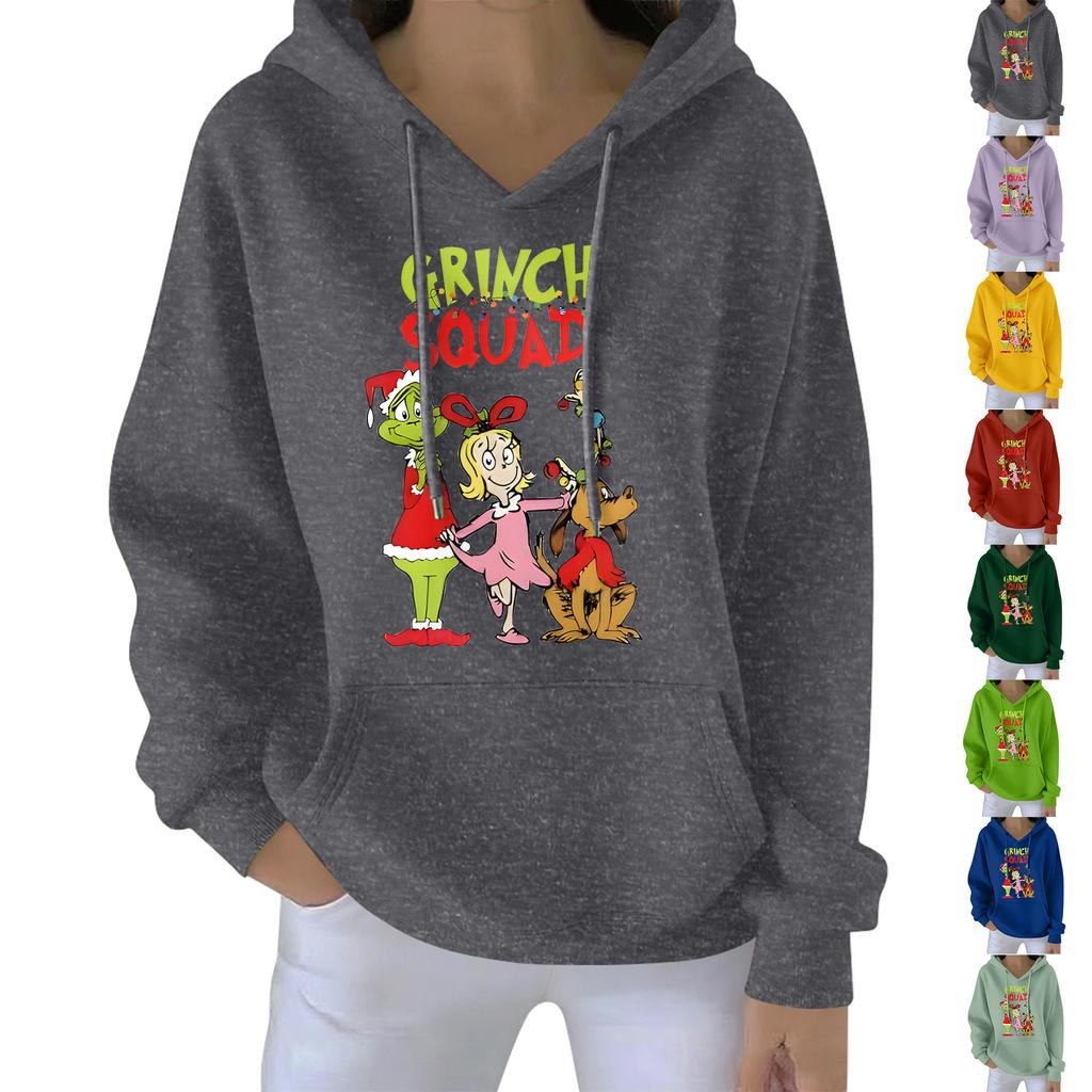Women's Christmas  Hoodie Funny Cute Christmas Holiday Sweatshirt Pullover