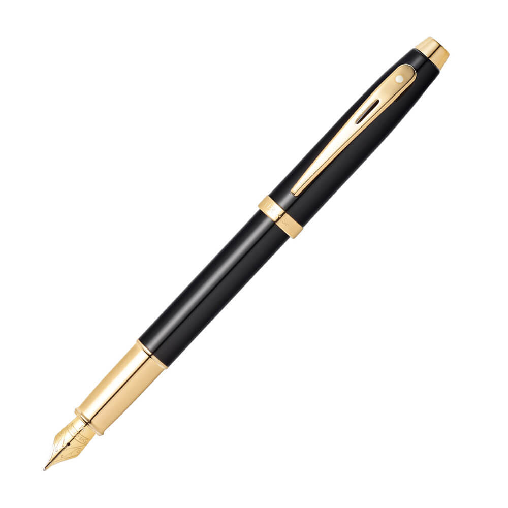 Sheaffer Sheaffer 100 Black Lacquer w/ Gold Fountain Pen
