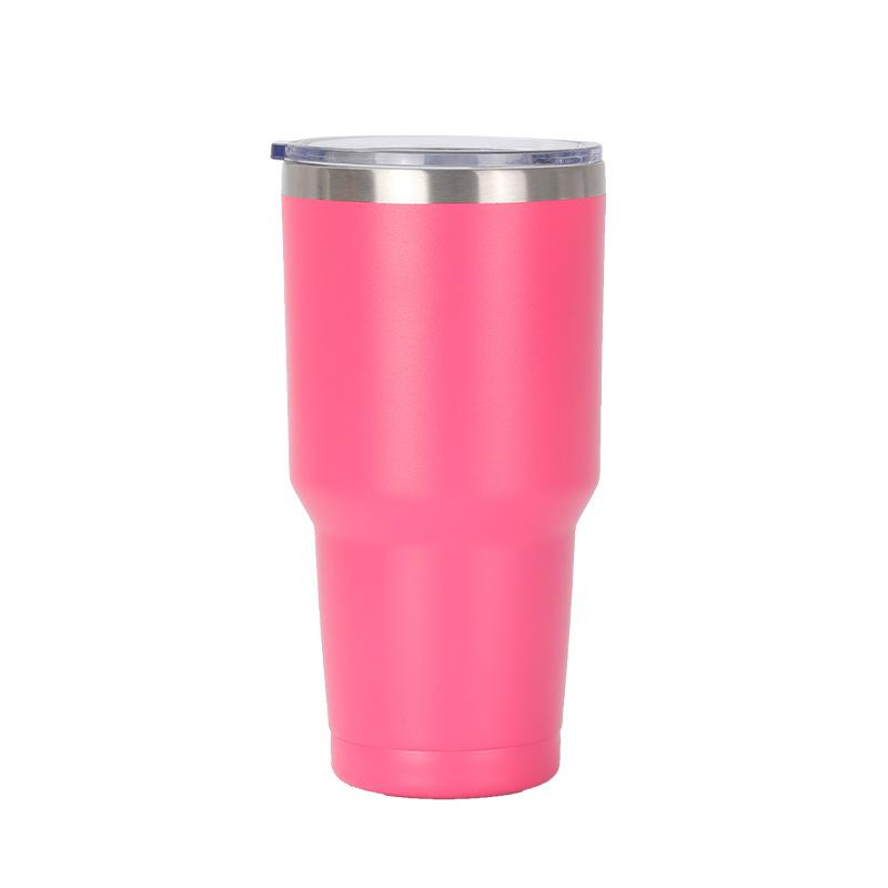 30oz 900ml Double Wall 304 Stainless Steel Car Tumbler, Vacuum Insulated Large Capacity Travel Beer Cup with Splash Lid