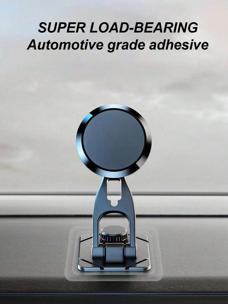 720° Rotating Hidden Magnetic Car Phone Holder Alloy Navigation Mount for iPhone & Smartphones