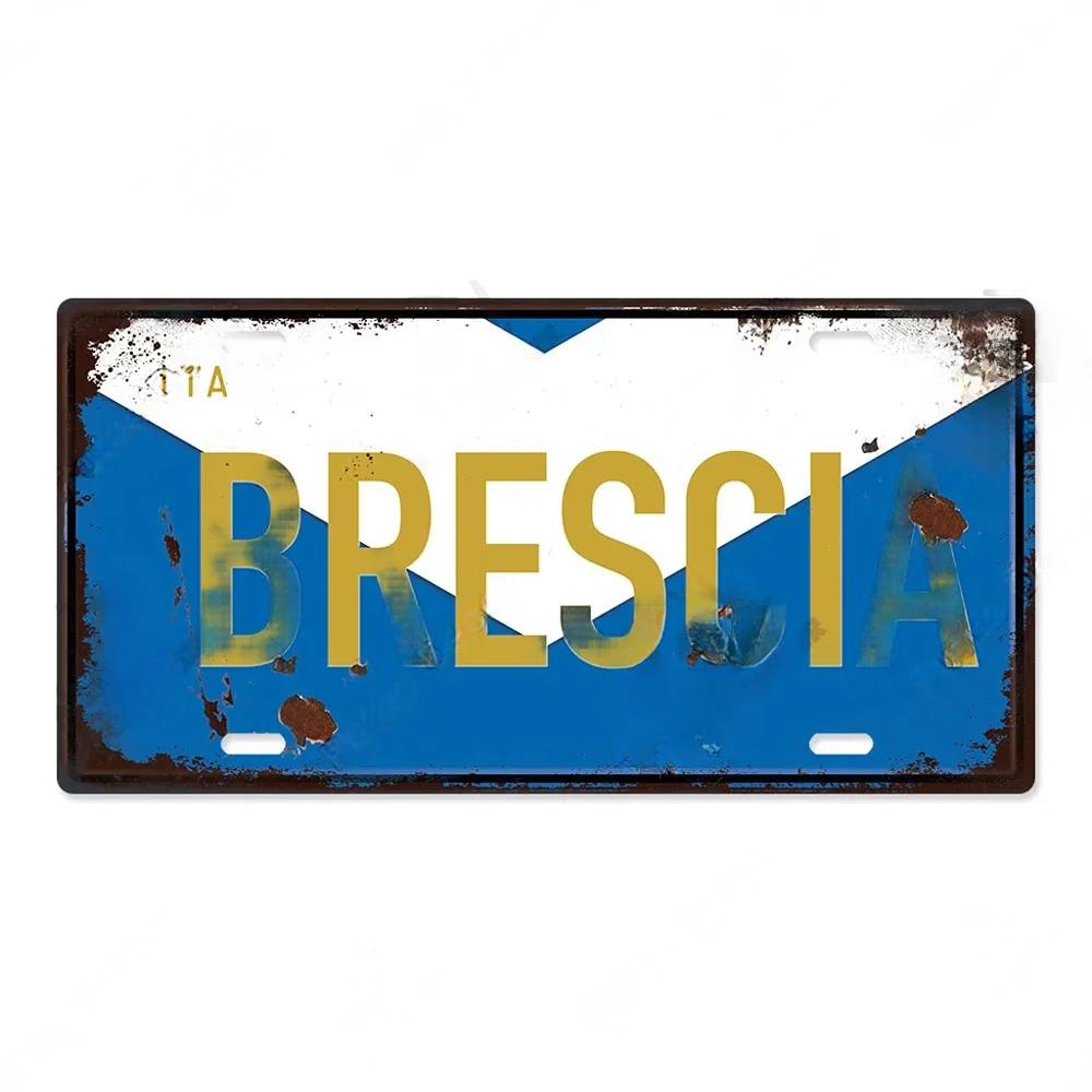 

FJ Decor Italy City Metal Tin SignS Licenses Plate Plaque Vintage Wall Ari for Pub Club Man Decors 15X30CM