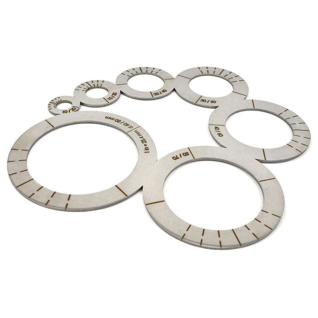 Round Leather Corner Cutting Ruler Tool for Leather Projects