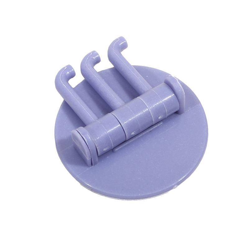 Seamless Rotatable Non-Punching Utility Hook Hangers Bathroom Kitchen Sticky Wall Triple Hook for Hanging Towel