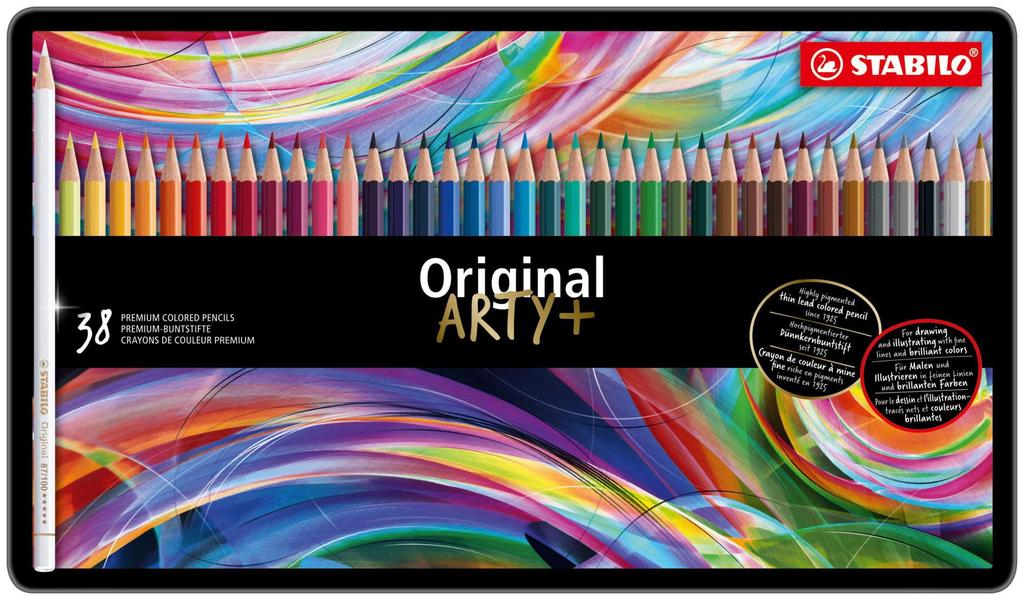 Stabilo Original Watercolor 38 Pencils, Colors, 8778-6