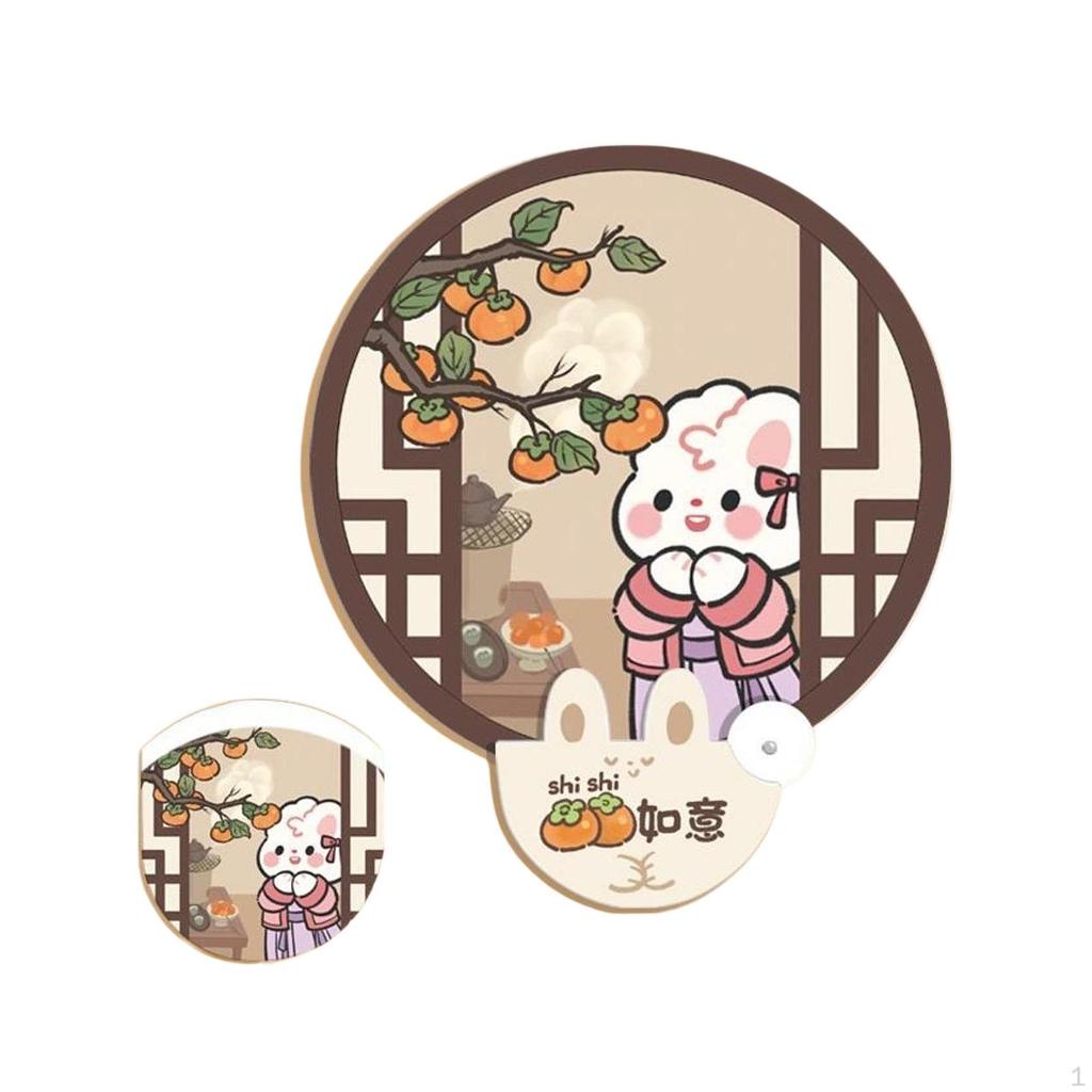 Flying Disc Fan Cute Waterproof Round Folding for Wedding Outdoor Activity