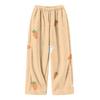 Girls' Casual Flannel Pants Warm Loose Fit Printed Bottoms for Cozy Everyday Wear